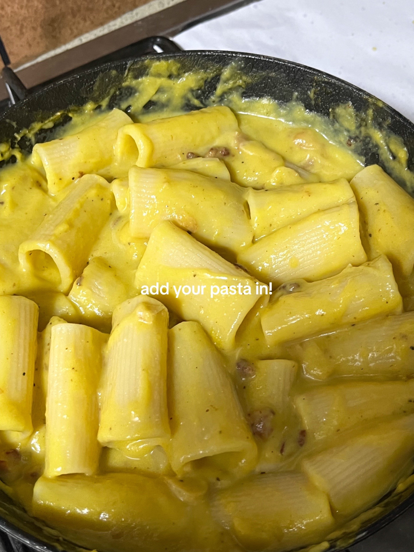 Make Pumpkin Bacon Rigatoni with me