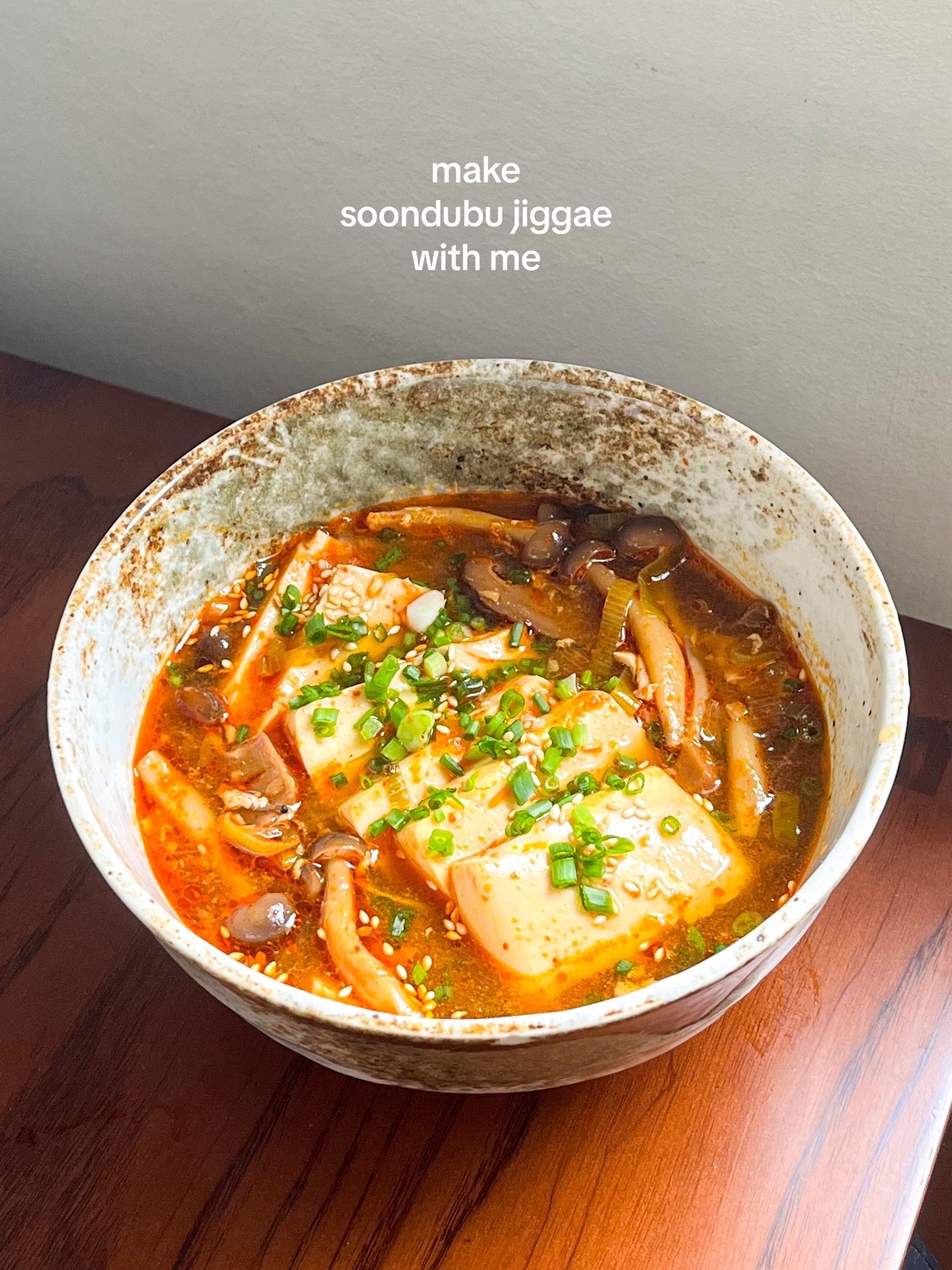 Make Soondubu Jjigae with me: comforting spicy Korean soft tofu stew recipe