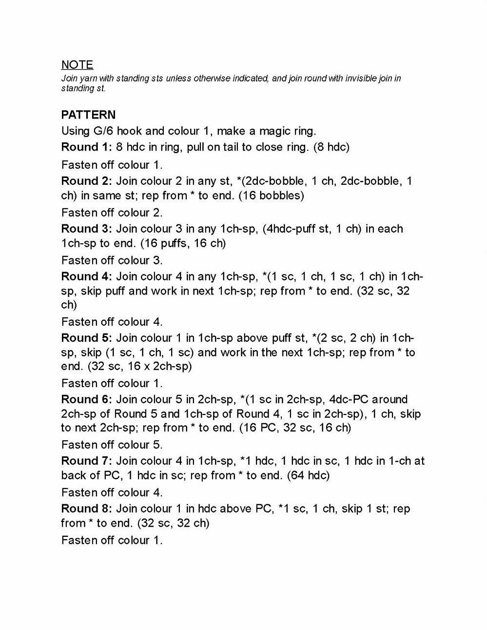 Mandalita Crochet Pattern: Colorful Granny Square Chart by Caitie Moore