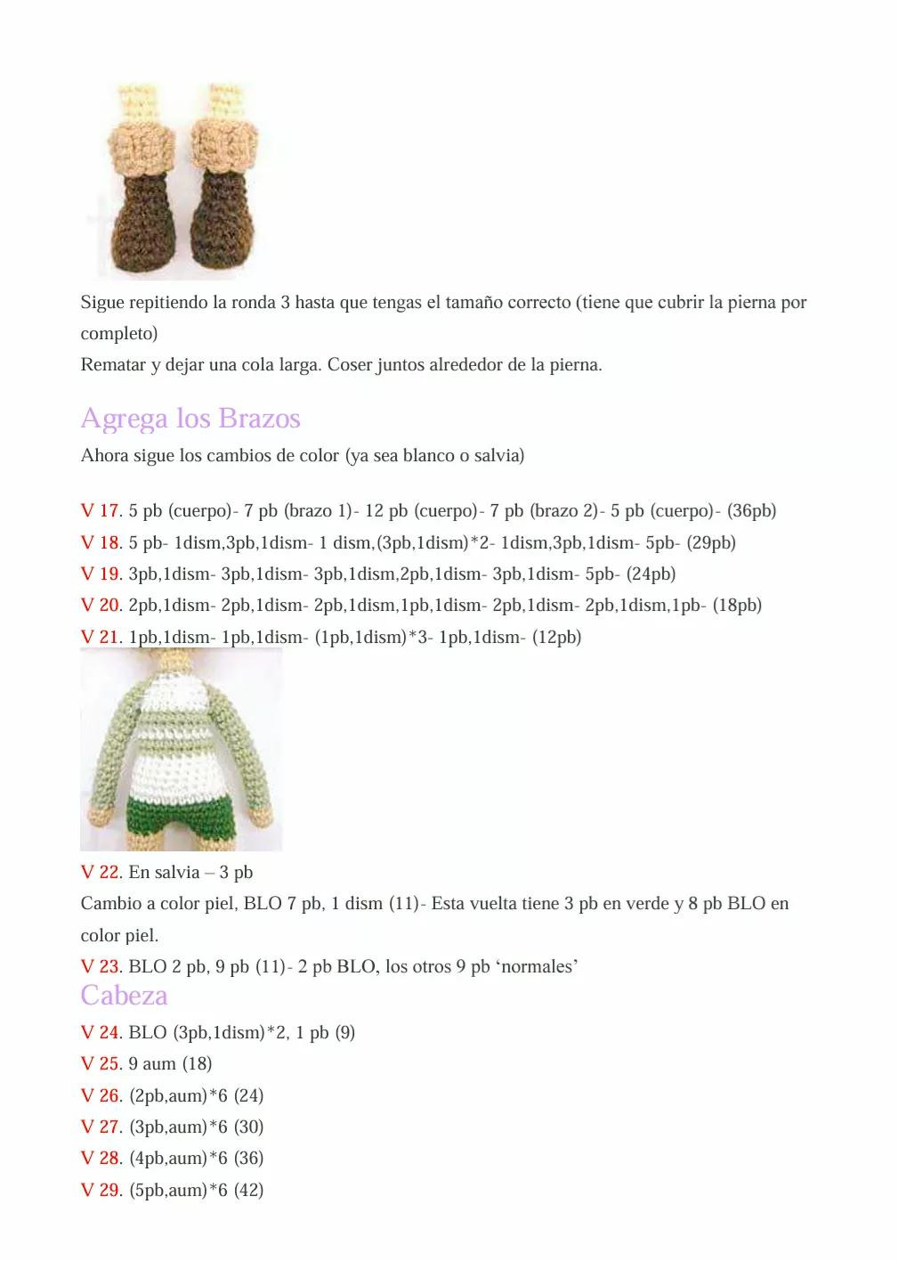 Mandy Amigurumi Muñeca Fácil PDF Patrón Gratis