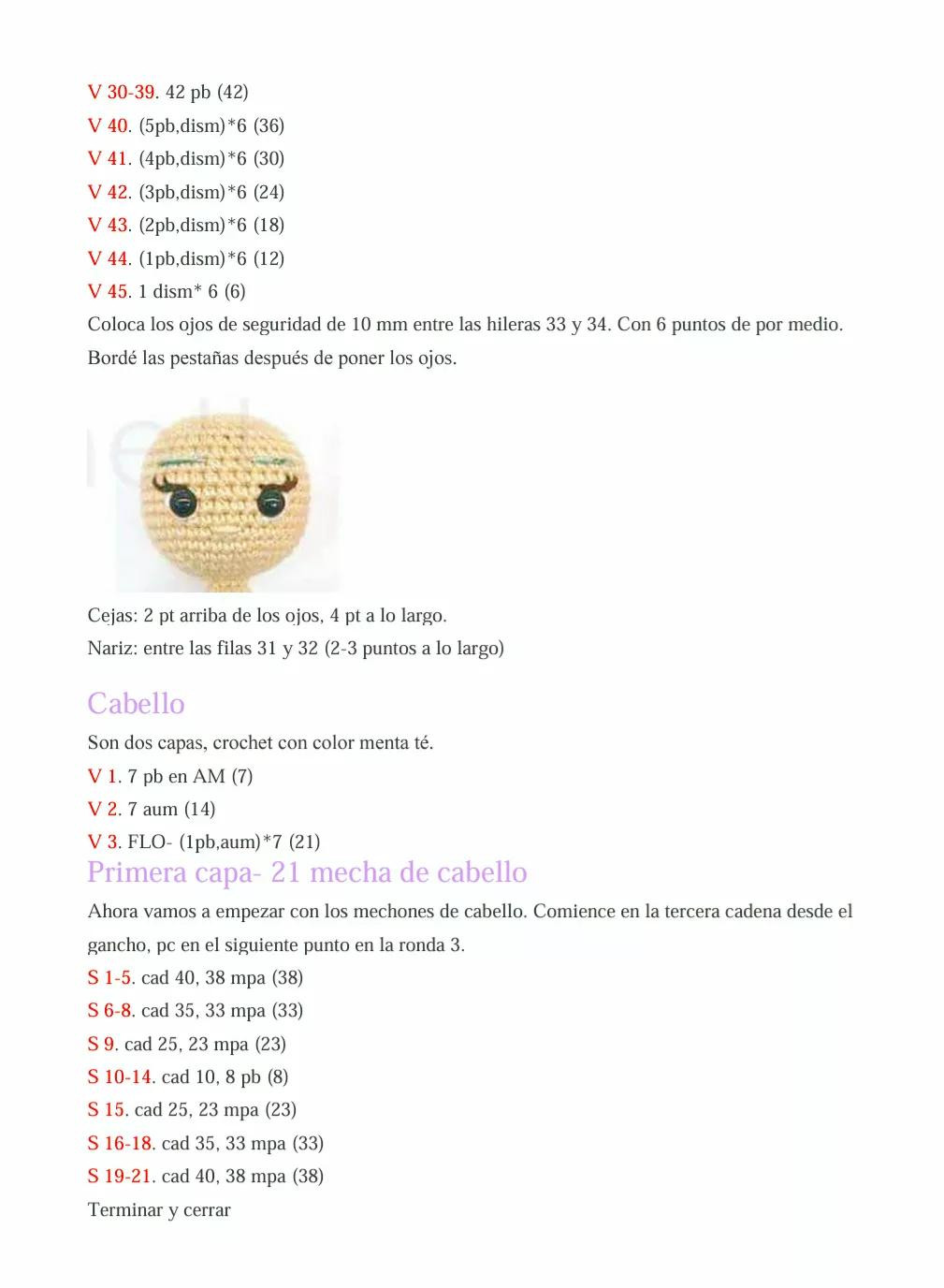 Mandy Amigurumi Muñeca Fácil PDF Patrón Gratis
