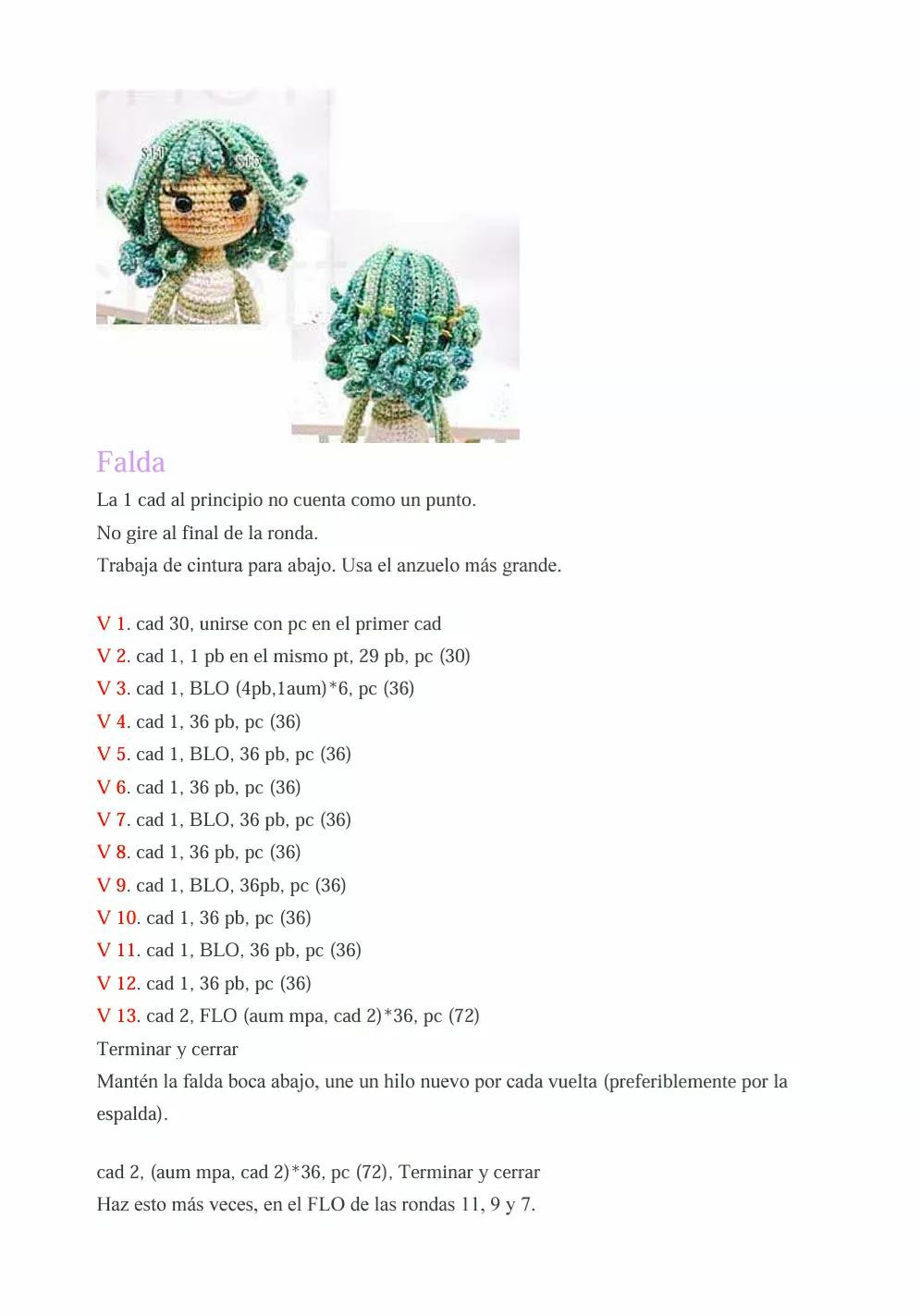 Mandy Amigurumi Muñeca Fácil PDF Patrón Gratis