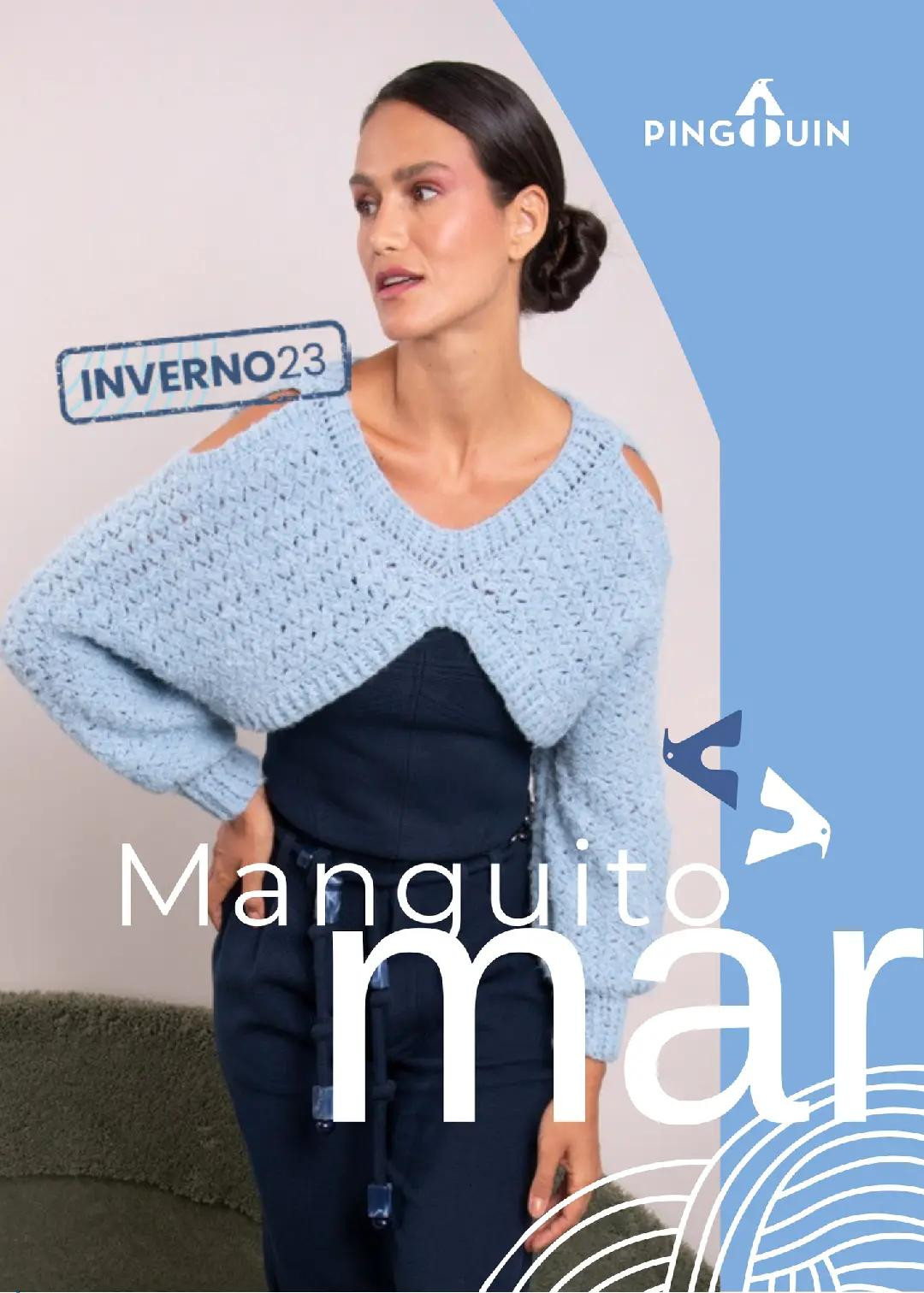 Manguito Maré Mohair: Hướng dẫn chi tiết cách móc áo len ngắn màu xanh pastel, thiết kế hở vai thời trang cho mùa đông