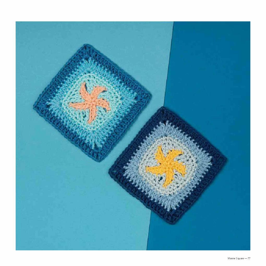 Marine Square Crochet Pattern with Star Design