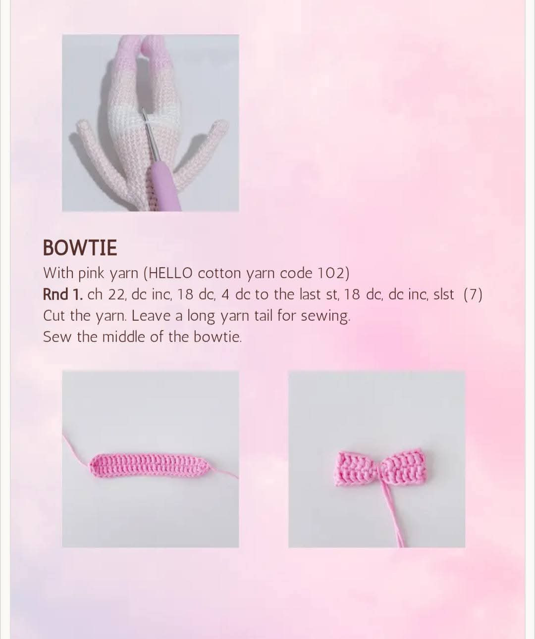 Marshmallow Doll Crochet Pattern Chart