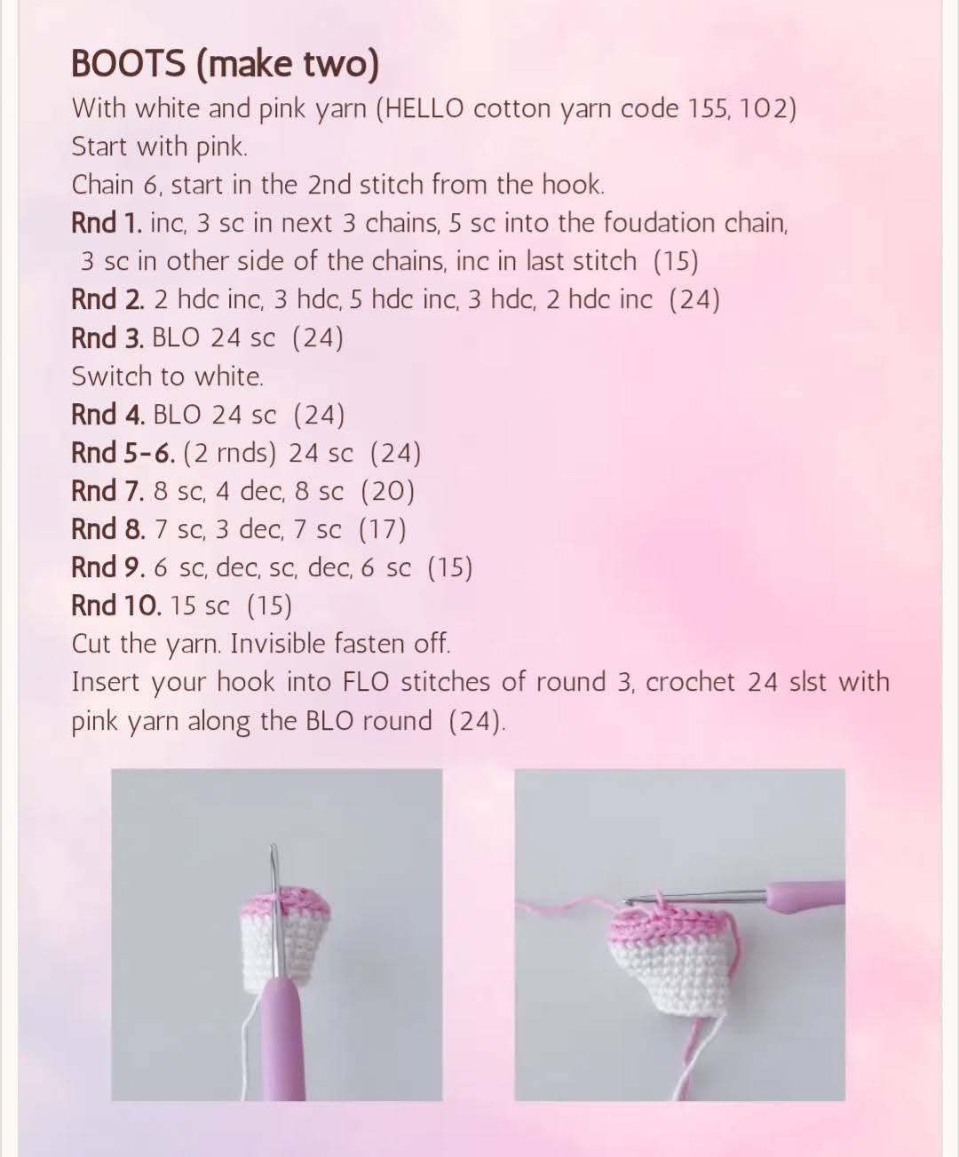 Marshmallow Doll Crochet Pattern Chart