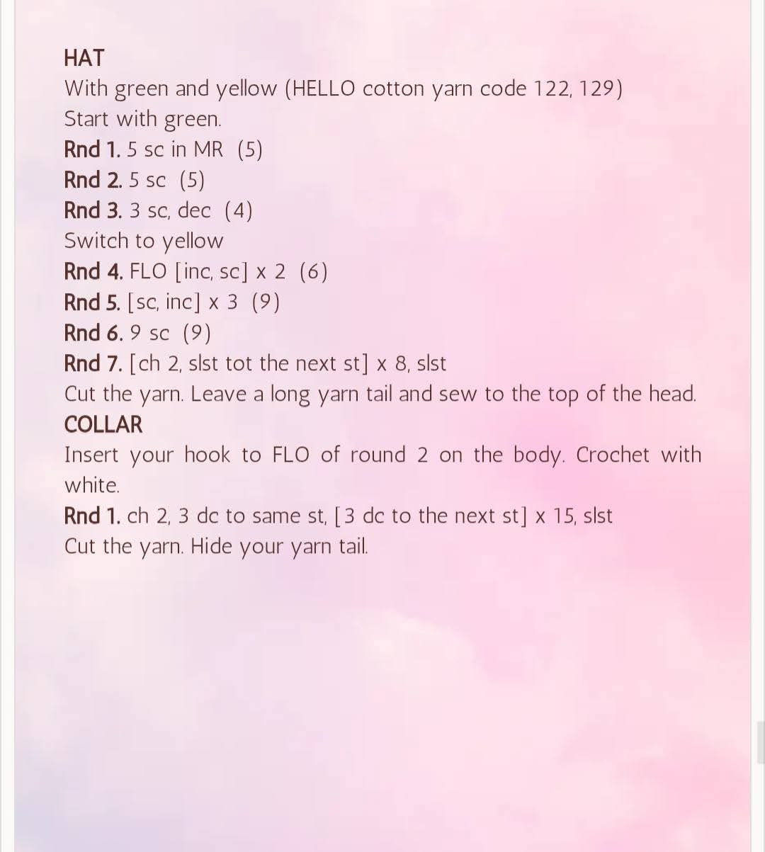 Marshmallow Doll Crochet Pattern Chart