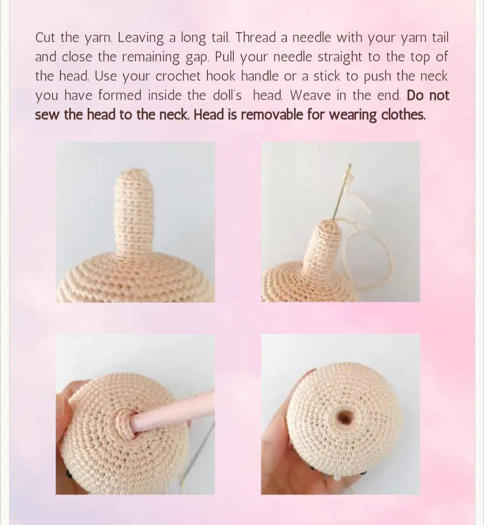 Marshmallow Doll Crochet Pattern Chart