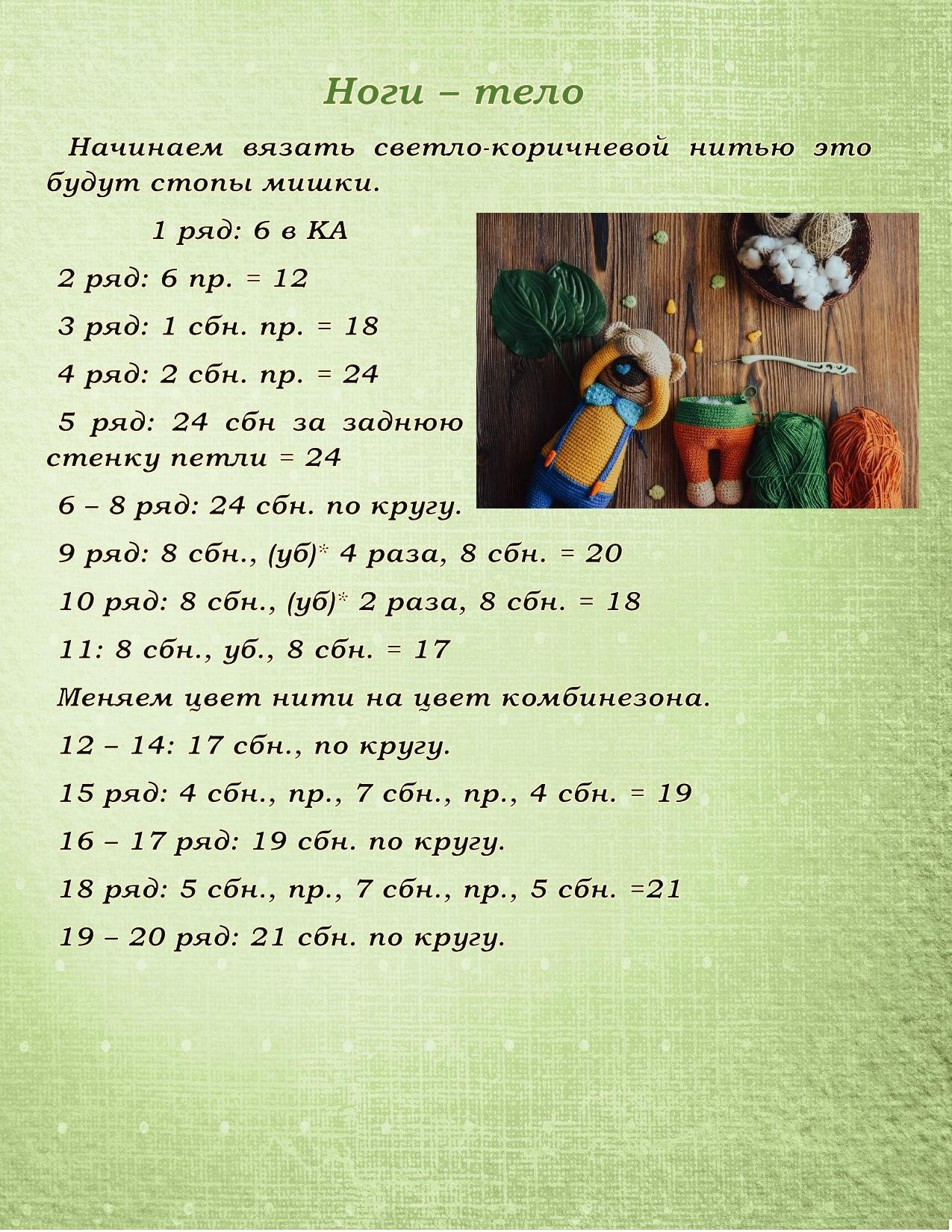 Мастер-класс по созданию улыбчивого мишки: схема амигуруми от Аллы Черноус