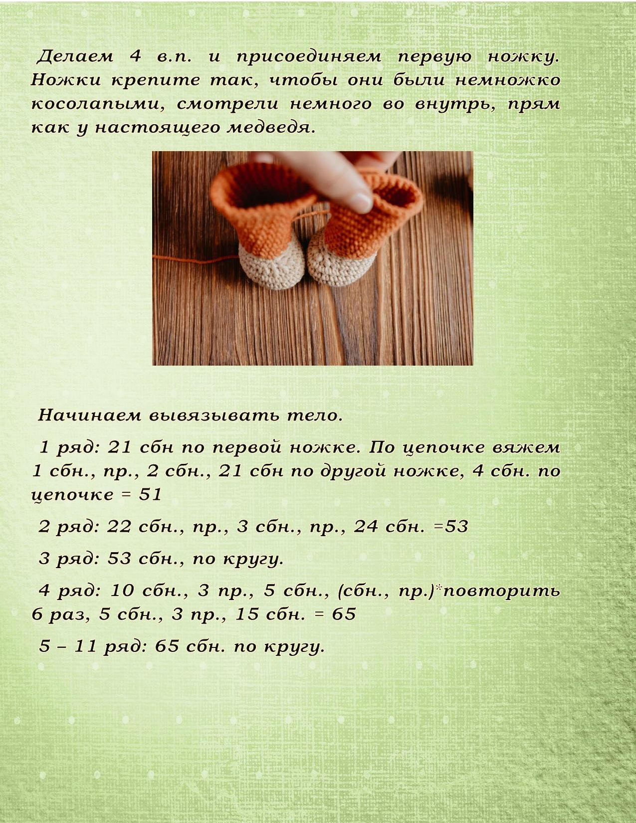 Мастер-класс по созданию улыбчивого мишки: схема амигуруми от Аллы Черноус