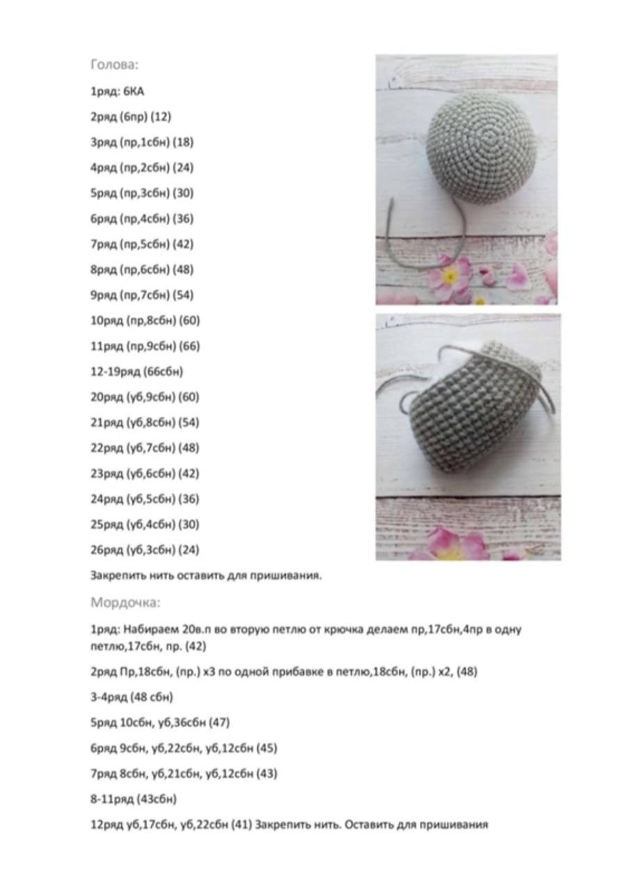 Мастер-класс по вязанию бегемотика: схема и описание