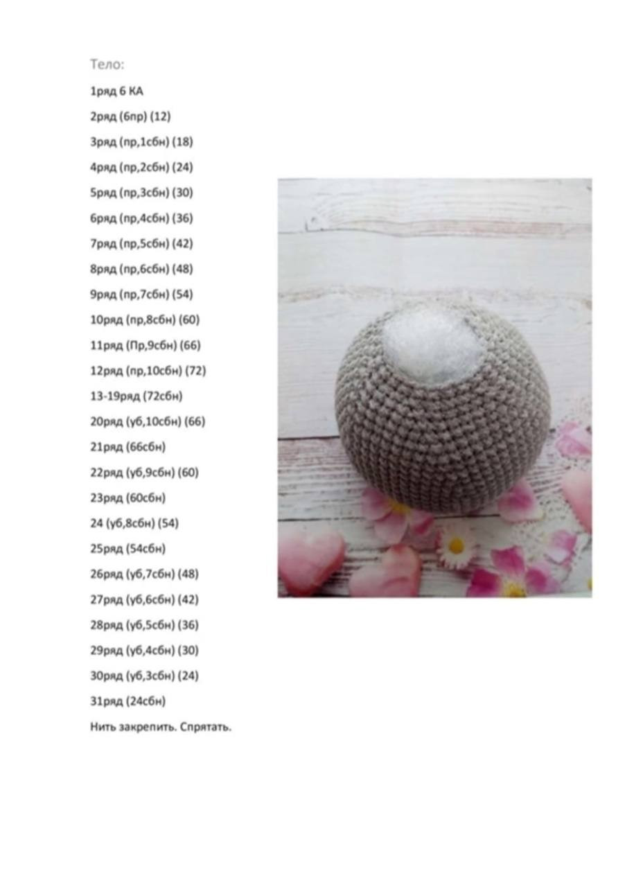 Мастер-класс по вязанию бегемотика: схема и описание