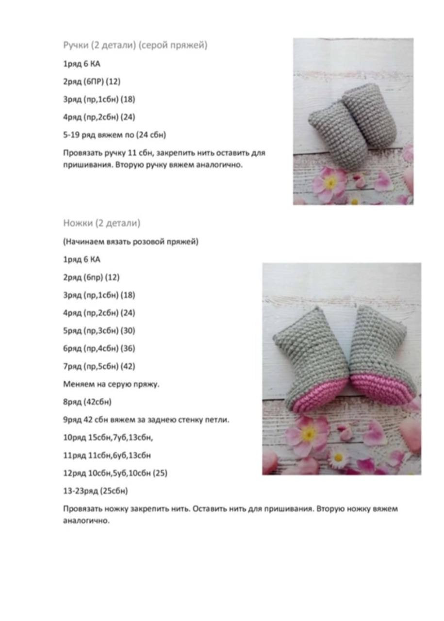 Мастер-класс по вязанию бегемотика: схема и описание