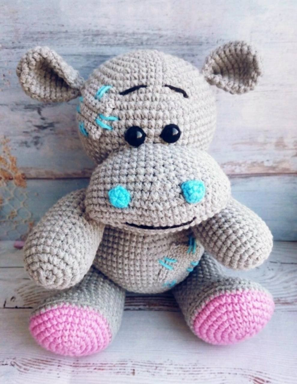 Мастер-класс по вязанию бегемотика: схема и описание