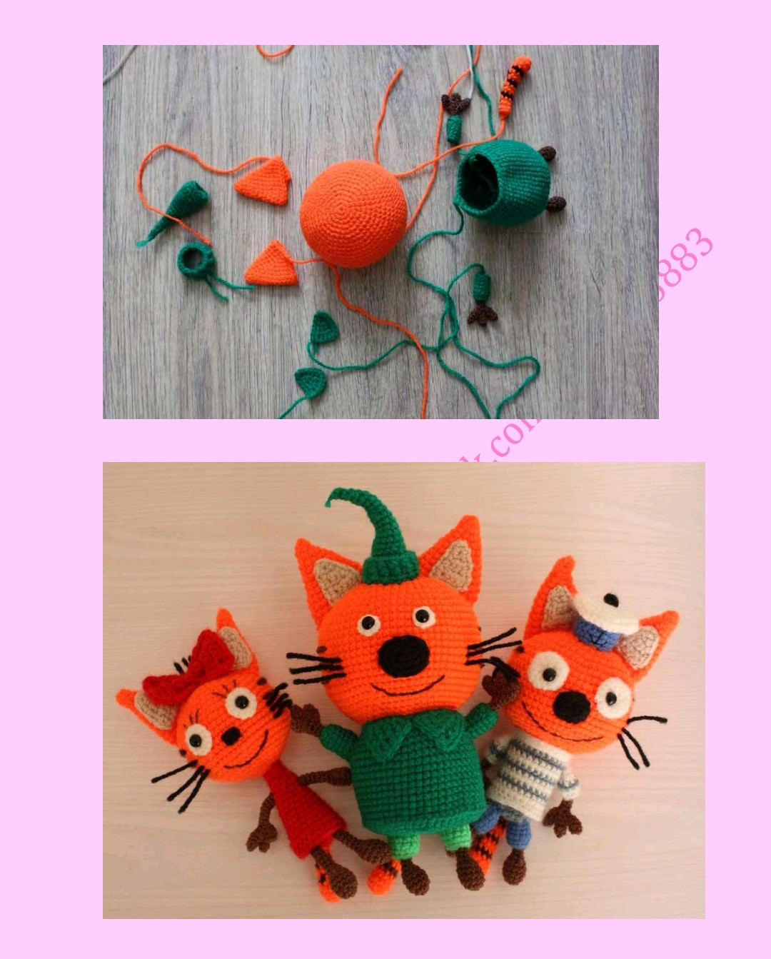 Мастер-класс по вязанию крючком бумажного кота