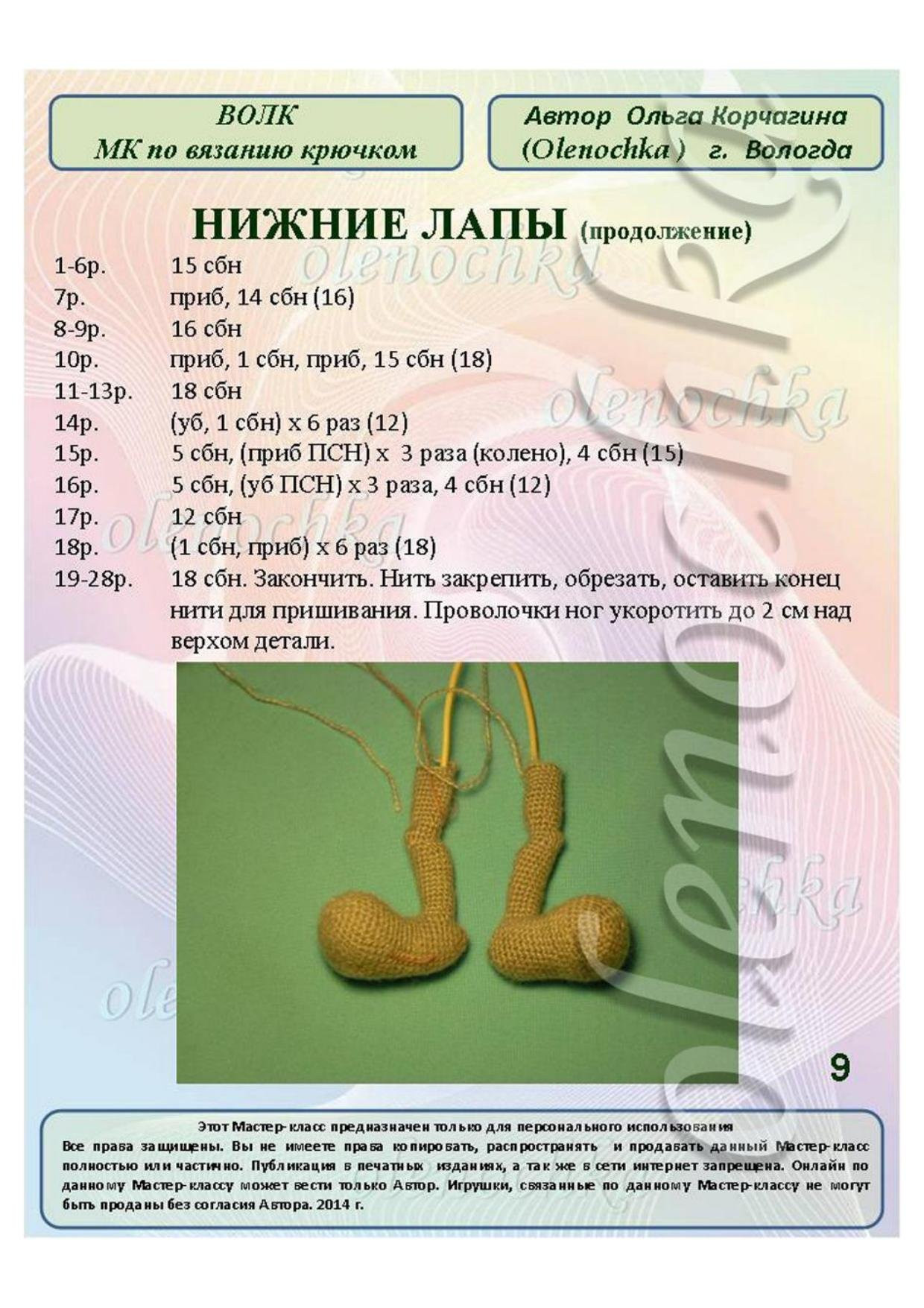 Мастер-класс по вязанию крючком бумажного волка: подробная схема амигуруми с инструкциями и условными обозначениями