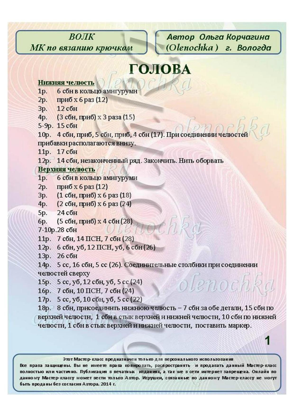 Мастер-класс по вязанию крючком бумажного волка: подробная схема амигуруми с инструкциями и условными обозначениями