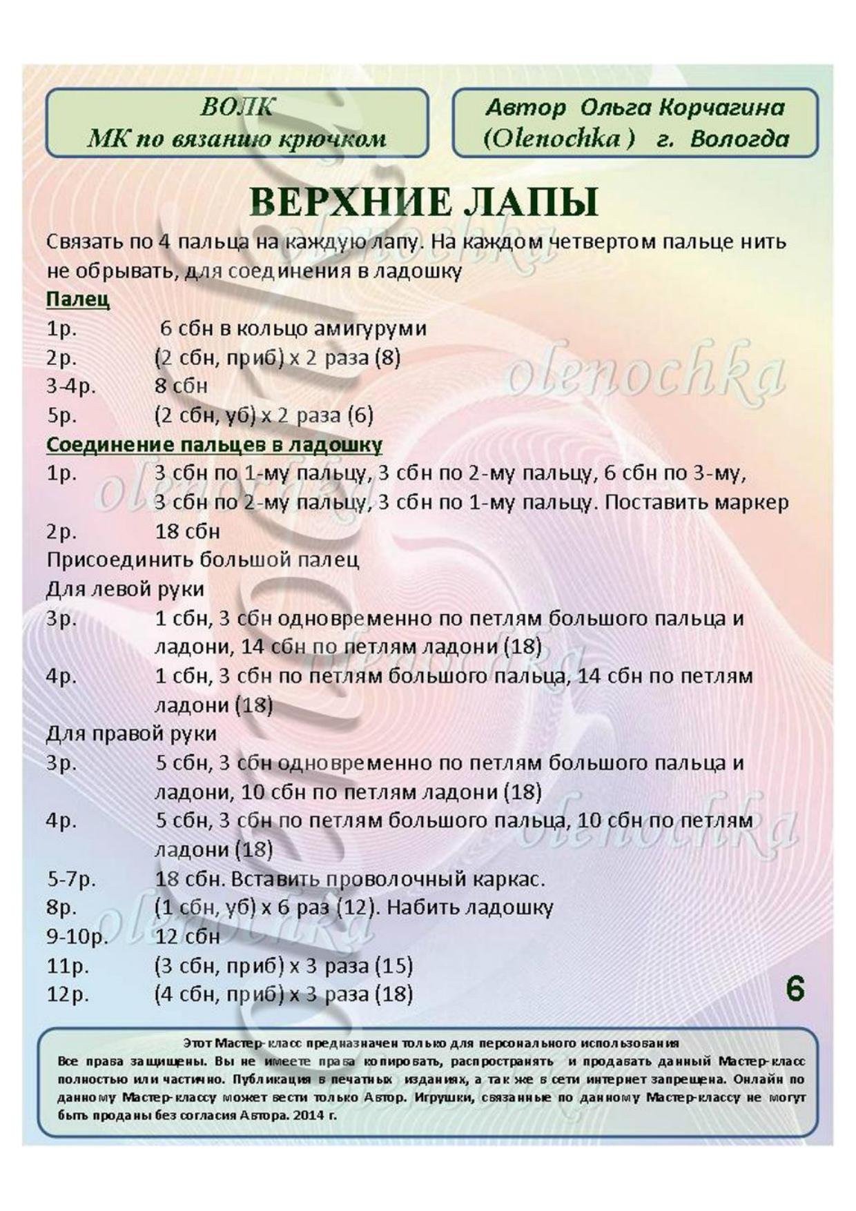 Мастер-класс по вязанию крючком бумажного волка: подробная схема амигуруми с инструкциями и условными обозначениями