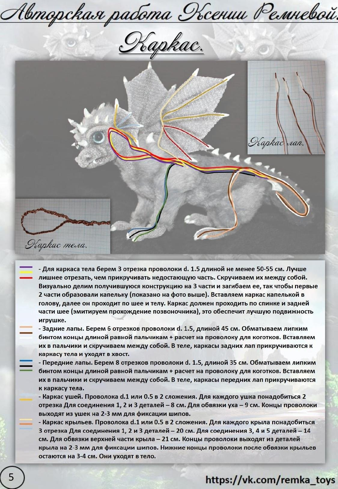 Мастер-класс по вязанию крючком дракона: материалы, инструменты и схемы