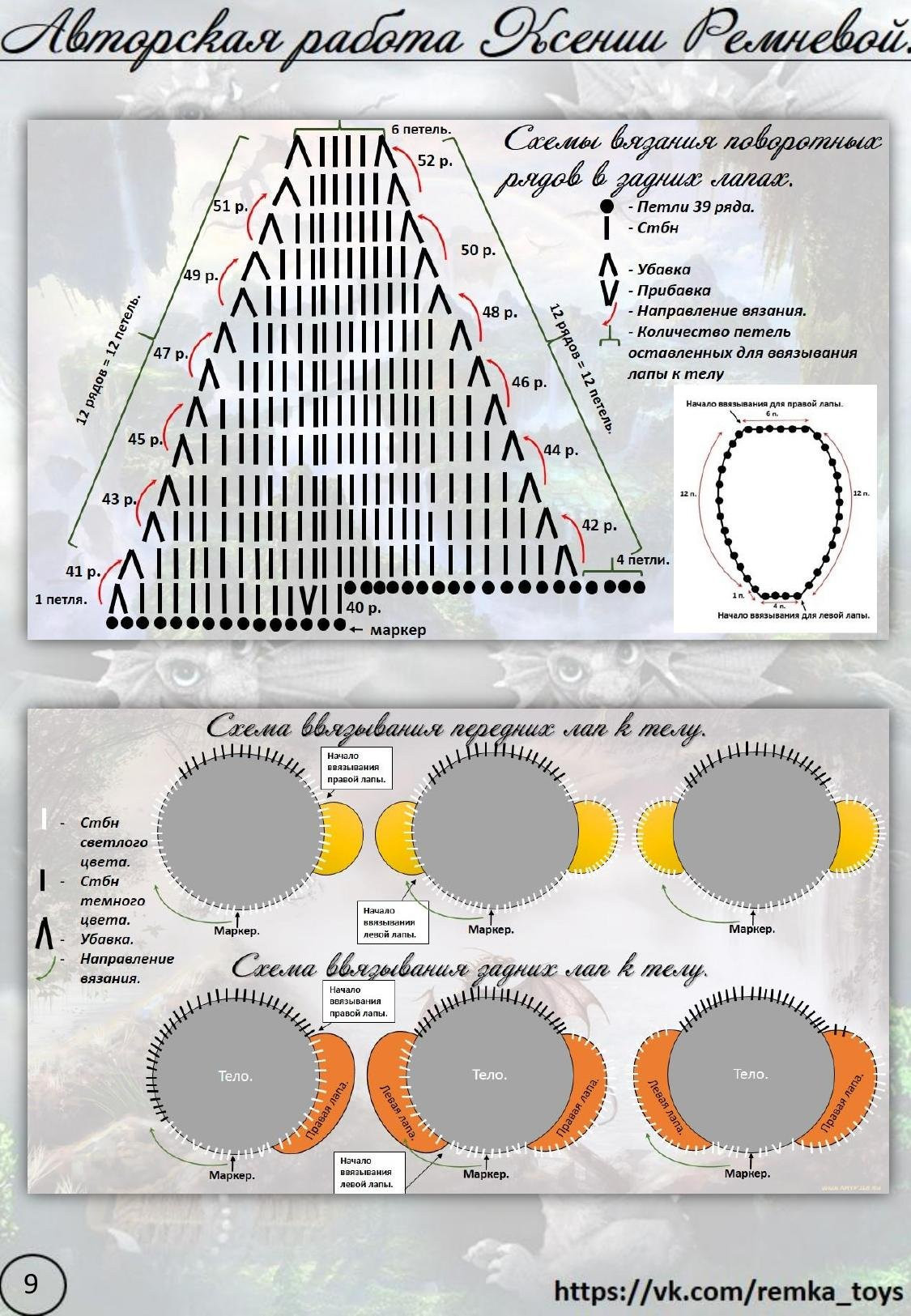Мастер-класс по вязанию крючком дракона: материалы, инструменты и схемы