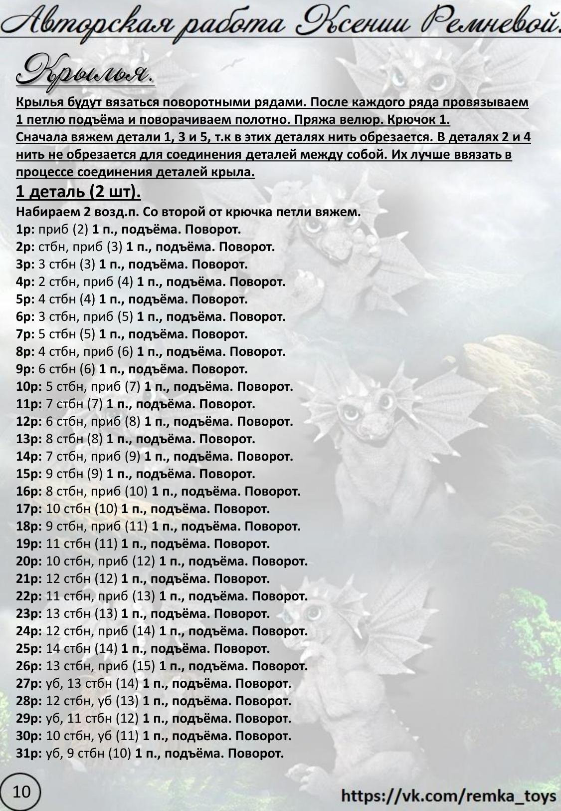 Мастер-класс по вязанию крючком дракона: материалы, инструменты и схемы