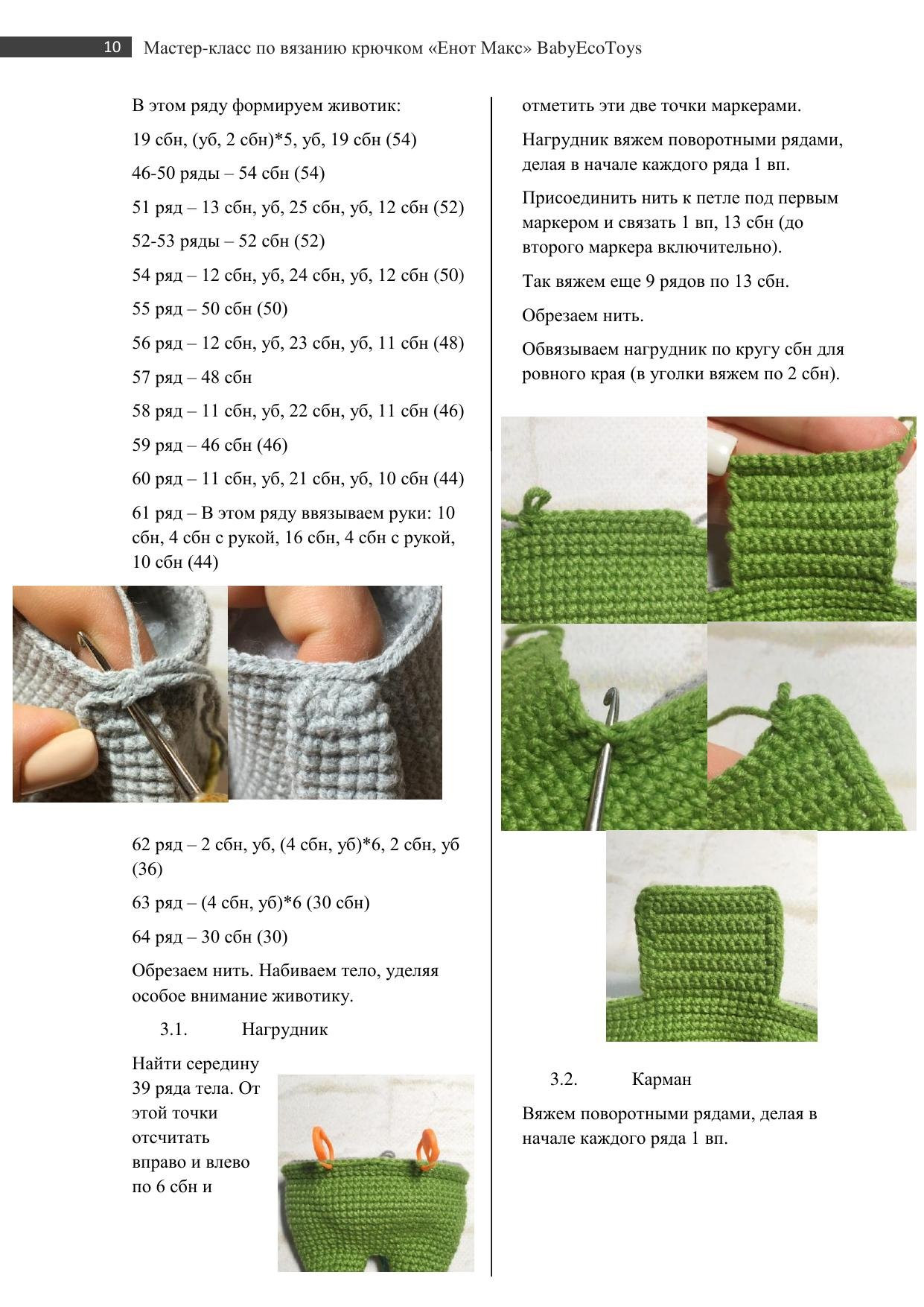 Мастер-класс по вязанию крючком енота Макса: схема амигуруми с фото