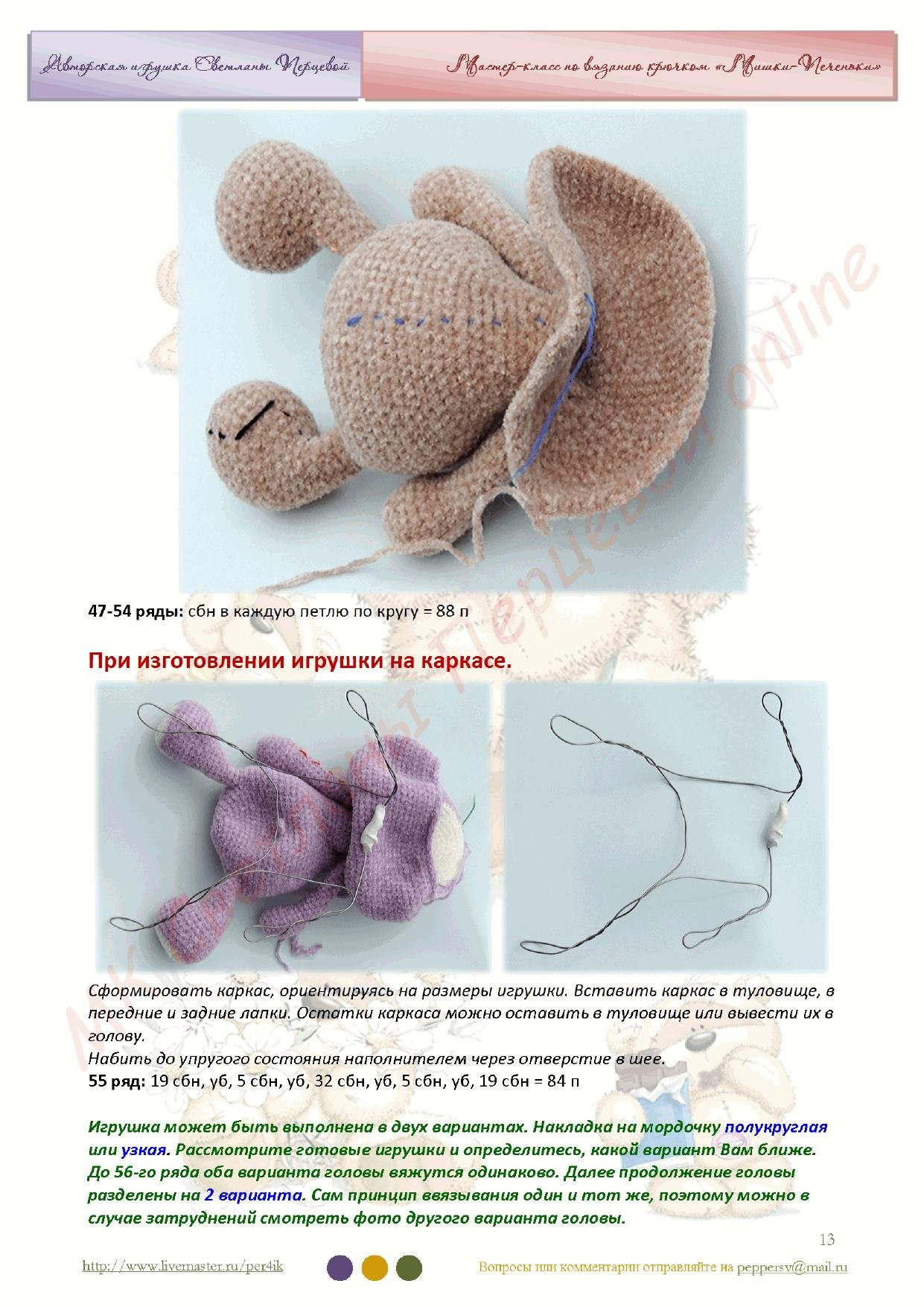 Мастер-класс по вязанию крючком: Мишки-Человечки (amigurumi)