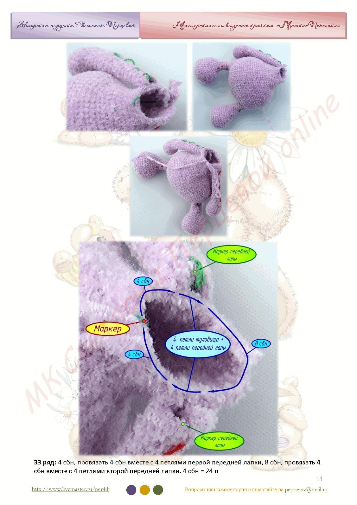 Мастер-класс по вязанию крючком: Мишки-Человечки (amigurumi)