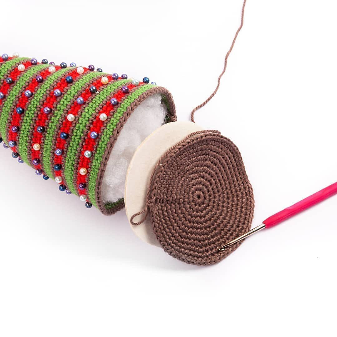 Мастер-класс по вязанию крючком новогодней ёлочки с бусинами: схема круга и пошаговая инструкция