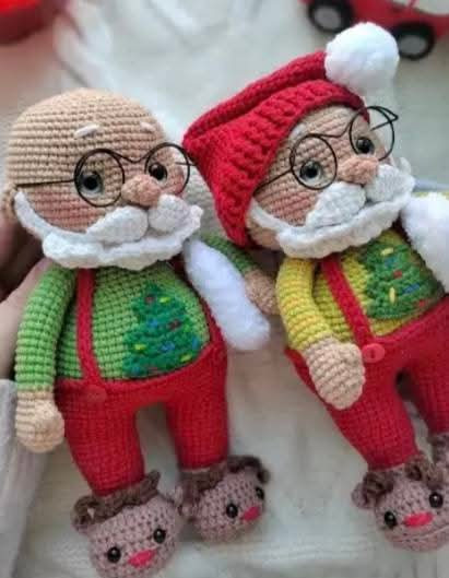Мастер-класс по вязанию крючком Санта в пижаме