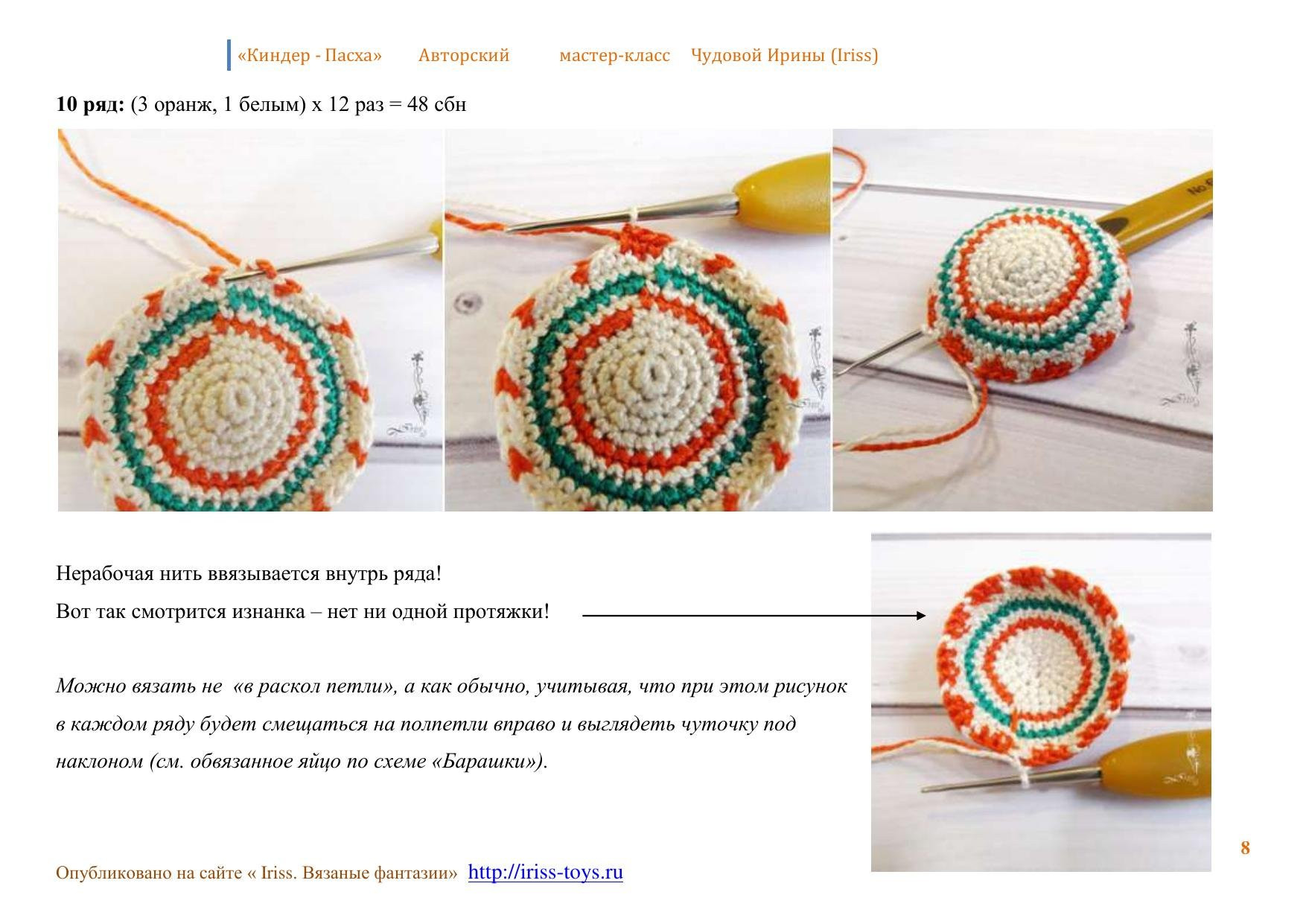 Мастер-класс по вязанию пасхальных яиц из ниток ирис на контейнеры от киндер-сюрприза