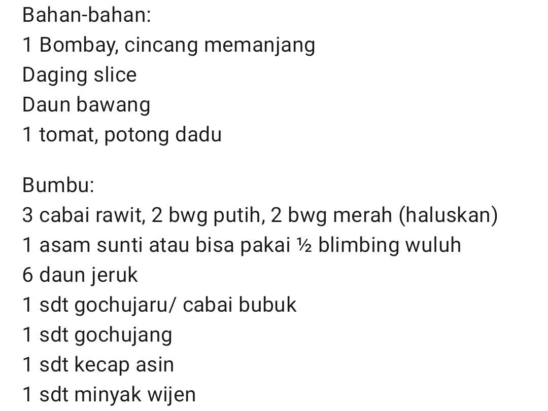 Menu Warteg Korea: Resep Tumis Daging Slice Gochujang