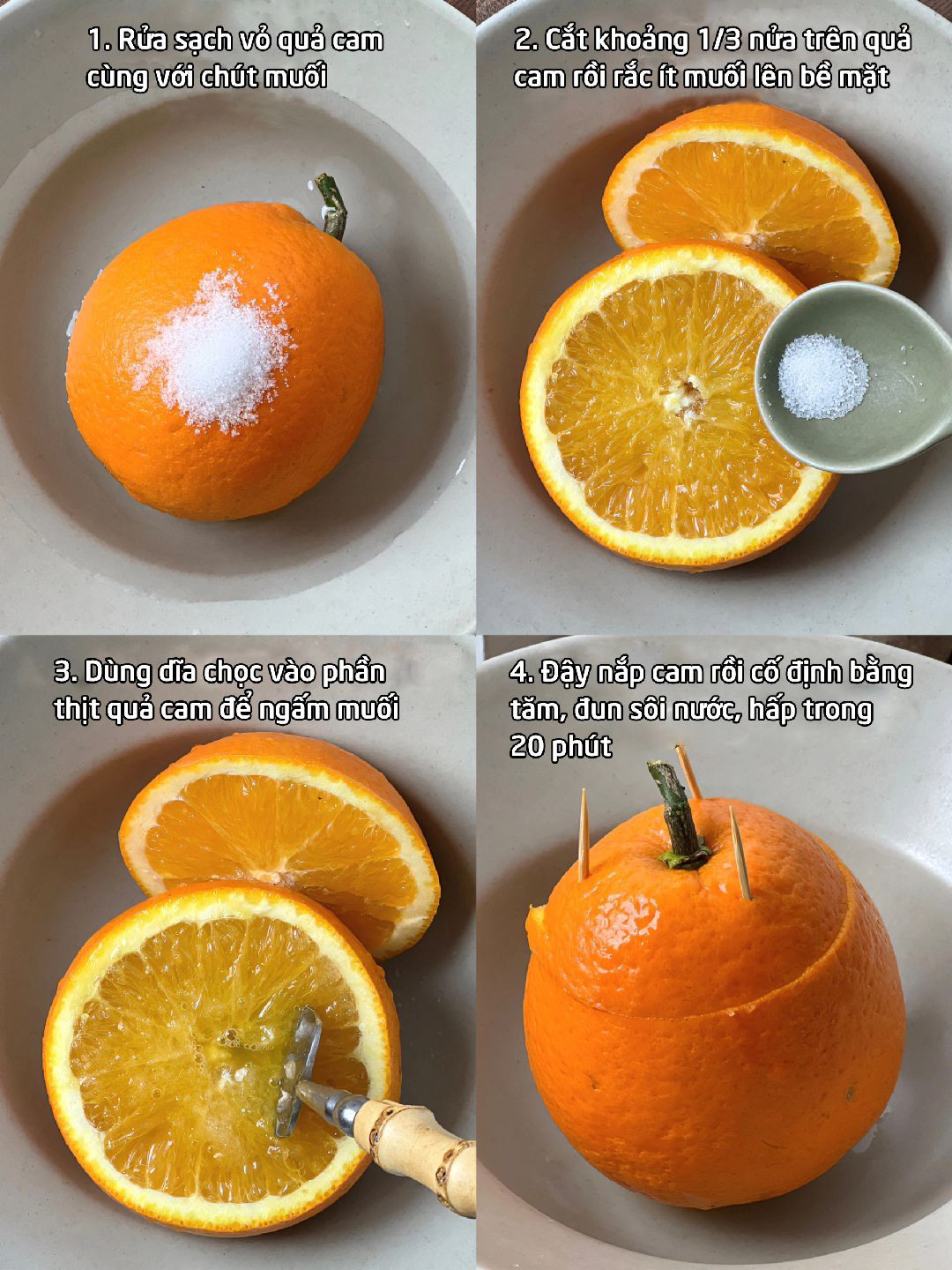 Mẹo dân gian chữa ho: Lê hấp hoa tiêu và Cam hấp muối