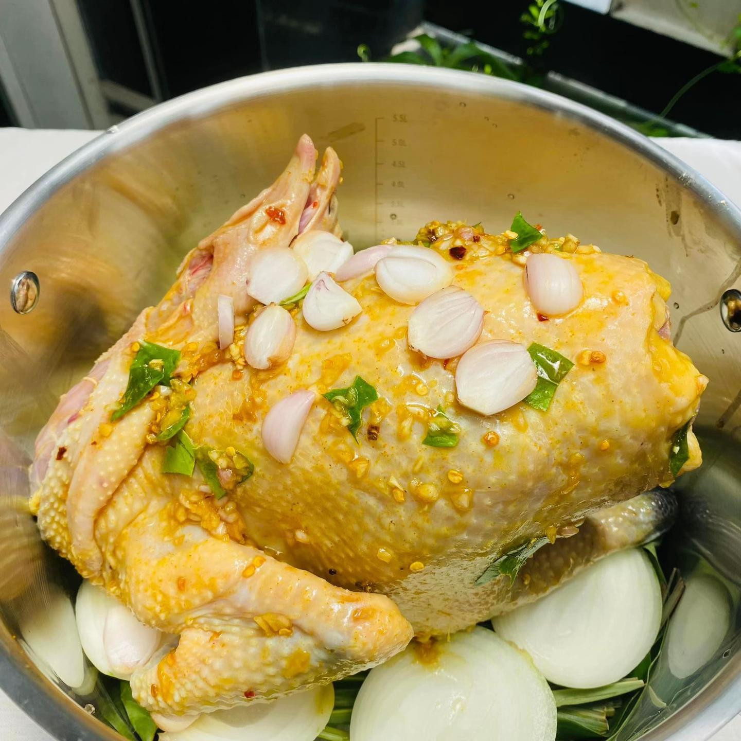 Mẹo làm Gà Luộc Nghệ vàng ươm, thơm lừng với nước chấm tỏi ớt chuẩn vị