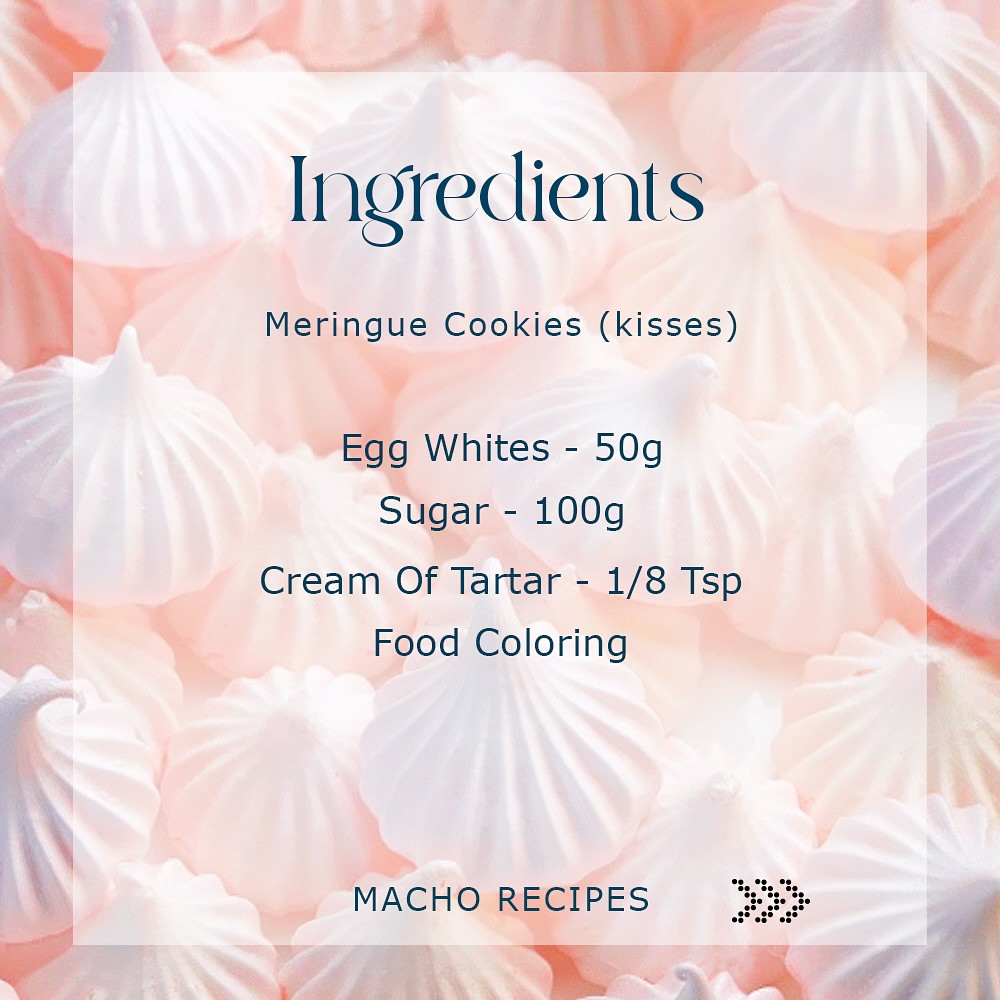 Meringue Cookies KISSES Recipe | Melt in Mouth Crispy, Light &amp; Sweet!