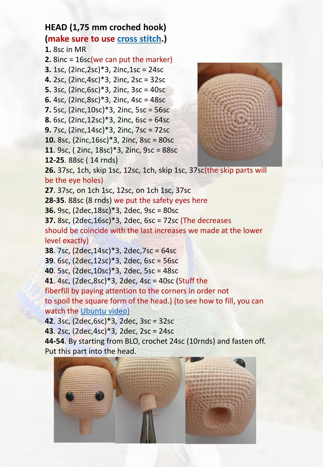 Mert Doll Crochet Pattern: Complete Amigurumi Instructions with Materials, Abbreviations, and Step-by-Step Head & Hair Guide