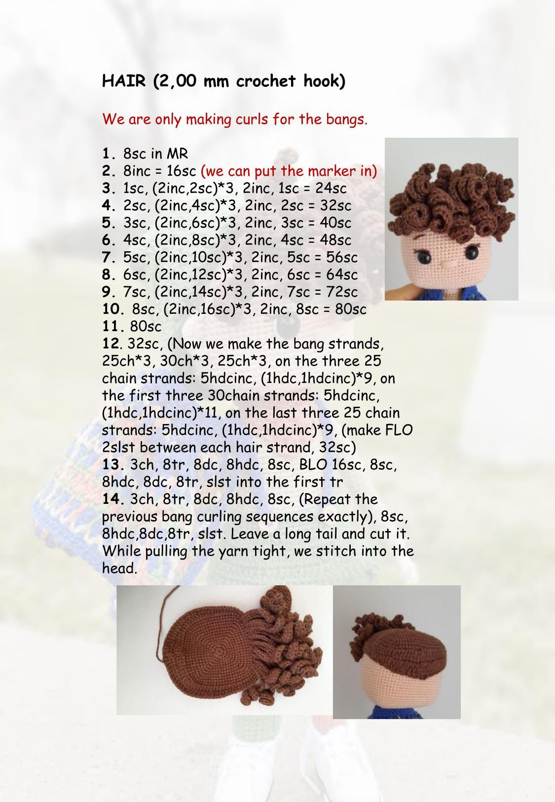 Mert Doll Crochet Pattern: Complete Amigurumi Instructions with Materials, Abbreviations, and Step-by-Step Head & Hair Guide