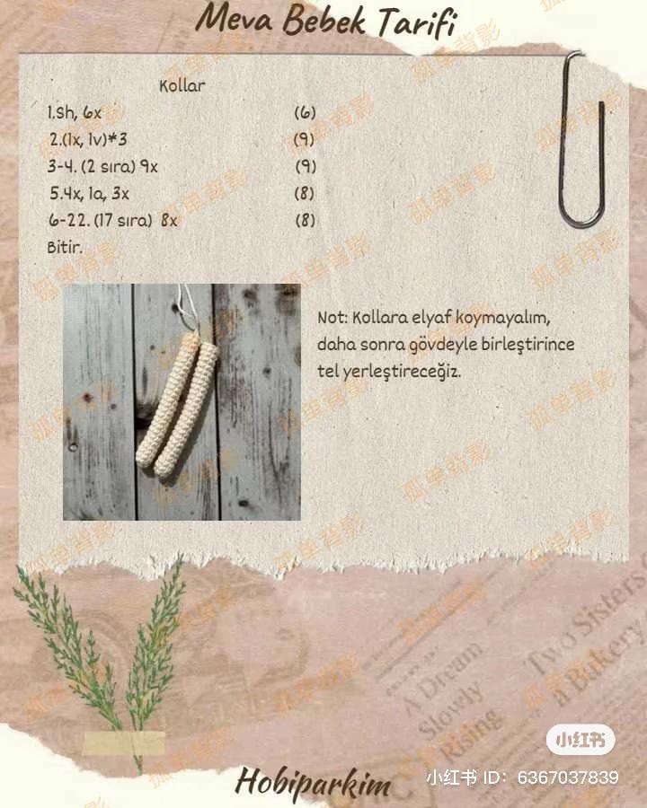 Meva Bebek Tarifi: Amigurumi búp bê mặc váy xanh hồng, mũ và túi xách