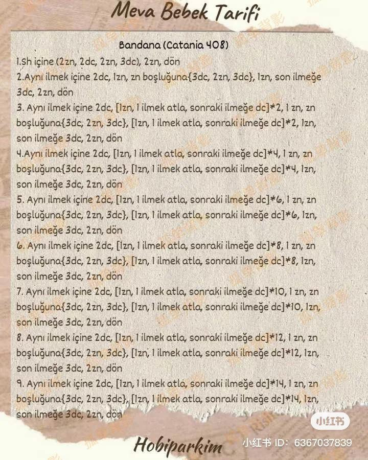 Meva Bebek Tarifi: Amigurumi búp bê mặc váy xanh hồng, mũ và túi xách