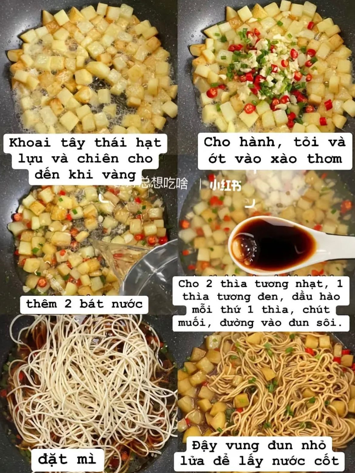 Mì spaghetti khoai tây chiên sốt đậm đà cực ngon và đơn giản