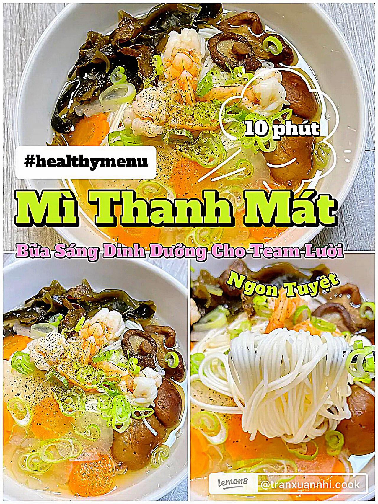 Mì Thanh Mát Tôm Nấm: Bữa Sáng Dinh Dưỡng Cho Team Lười, Ngon Tuyệt