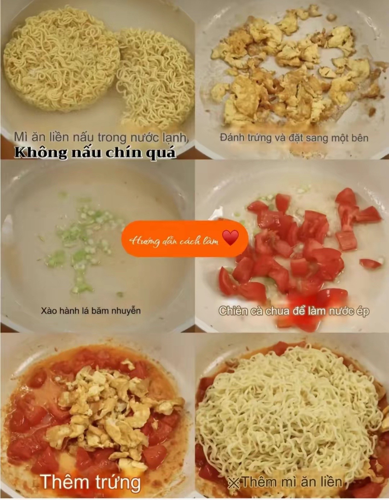 Mì xào cà chua trứng - Hướng dẫn cách làm mì ăn liền ngon