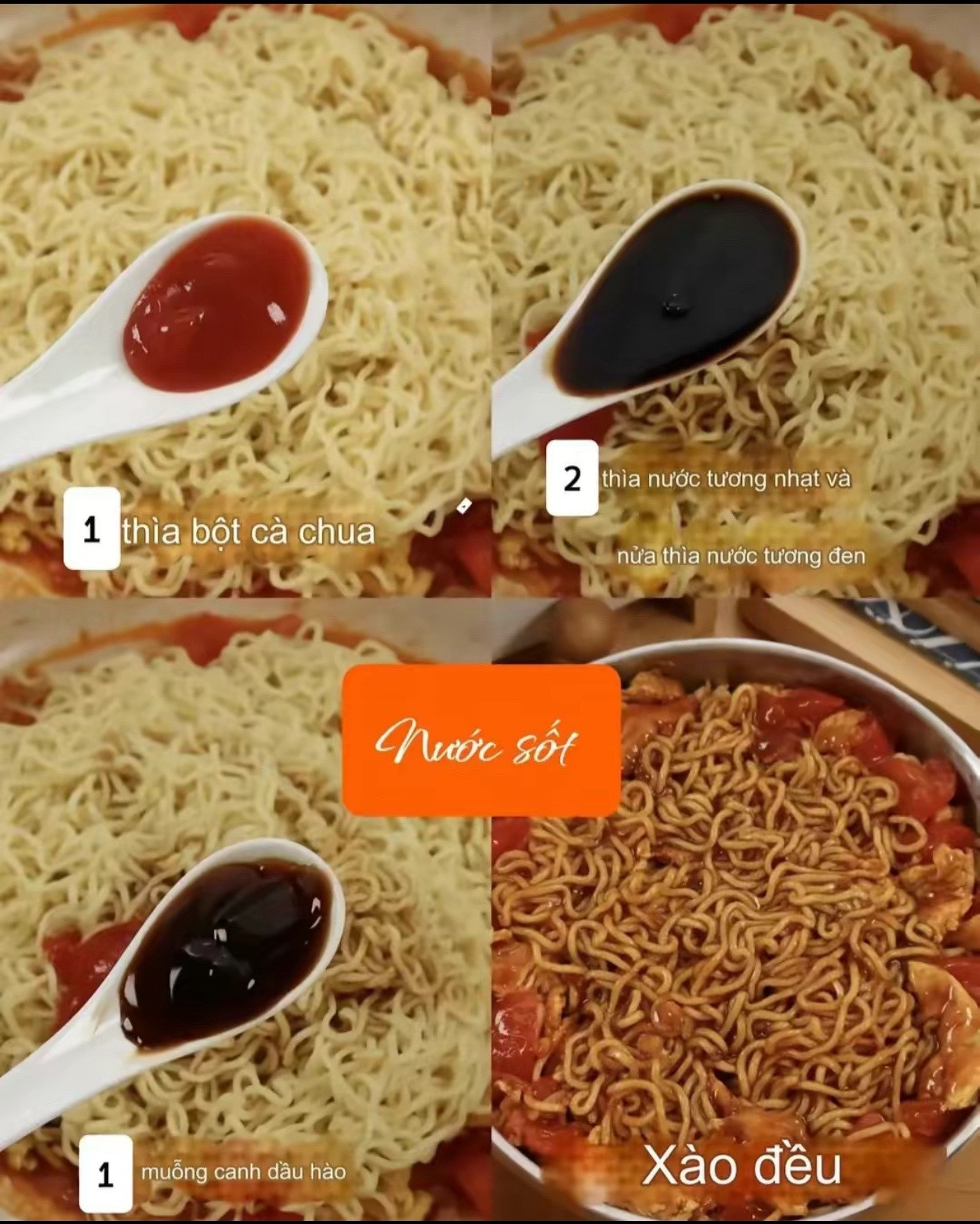 Mì xào cà chua trứng - Hướng dẫn cách làm mì ăn liền ngon