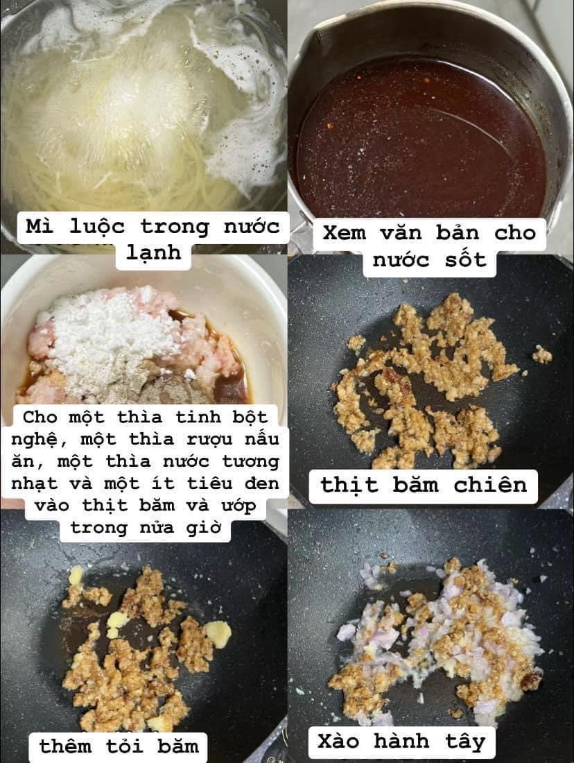 Mì Ý sốt thịt băm