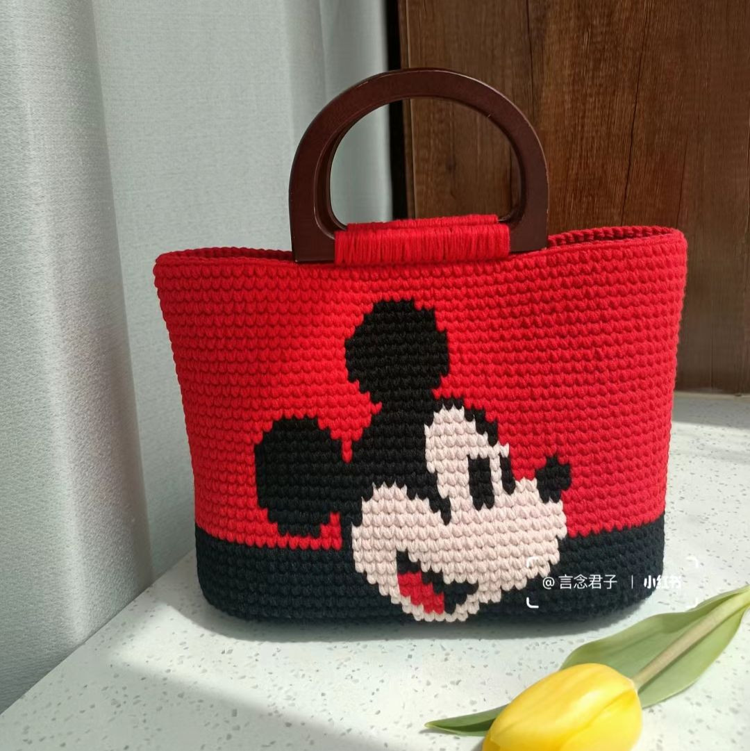 Mickey Mouse Crochet Bag Pattern Chart with Pixel Design
