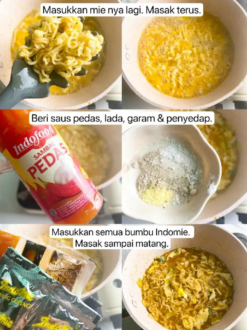 Mie Dok Dok Ala Burjo: Cách nấu mì Indomie Goreng với trứng và sốt cay
