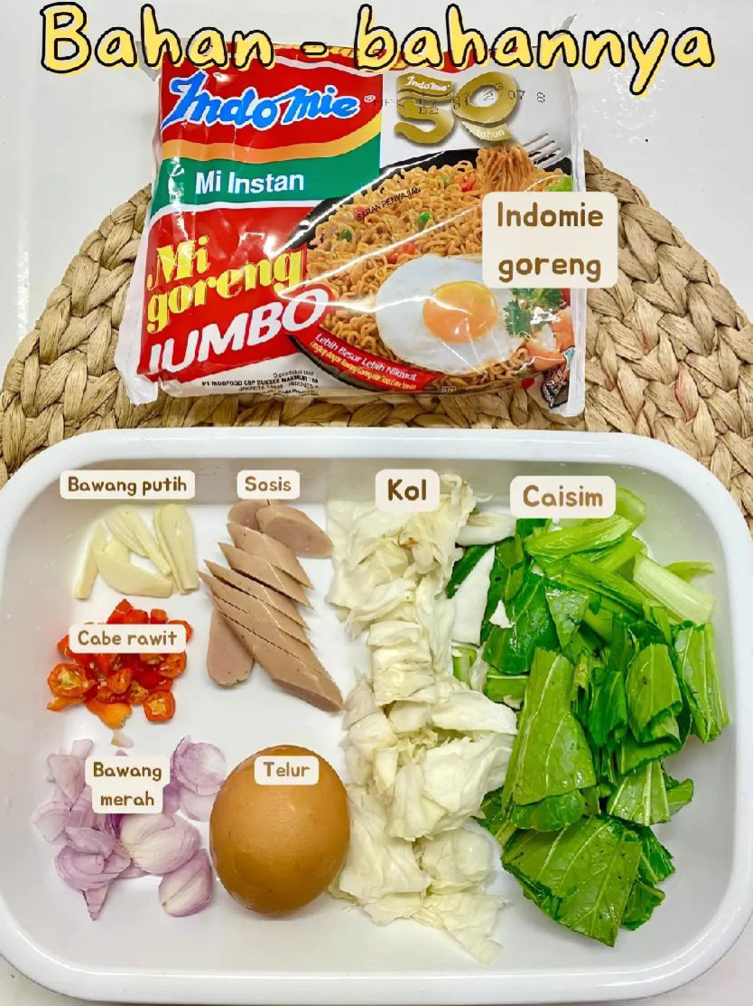 Mie Dok-dok Indomie Goreng: Mẹo chế biến mì ăn liền với trứng, xúc xích và rau