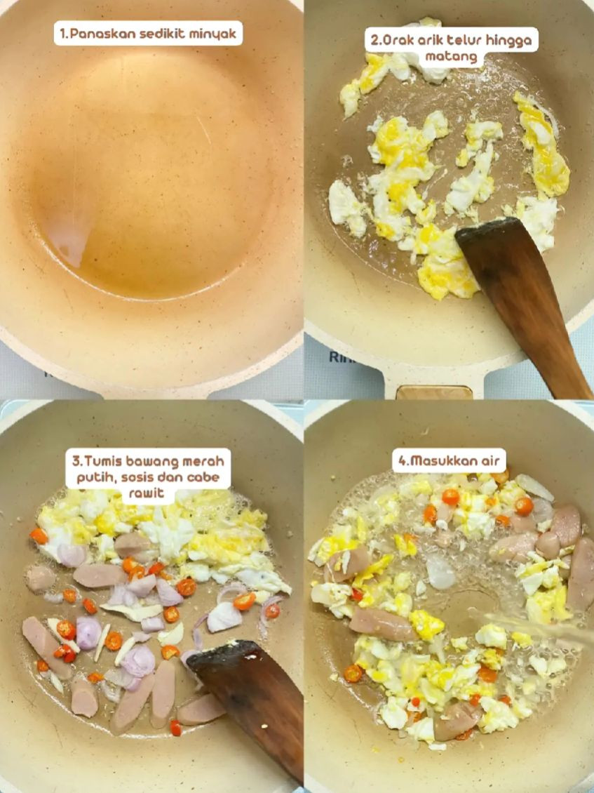 Mie Dok-dok Indomie Goreng: Mẹo chế biến mì ăn liền với trứng, xúc xích và rau