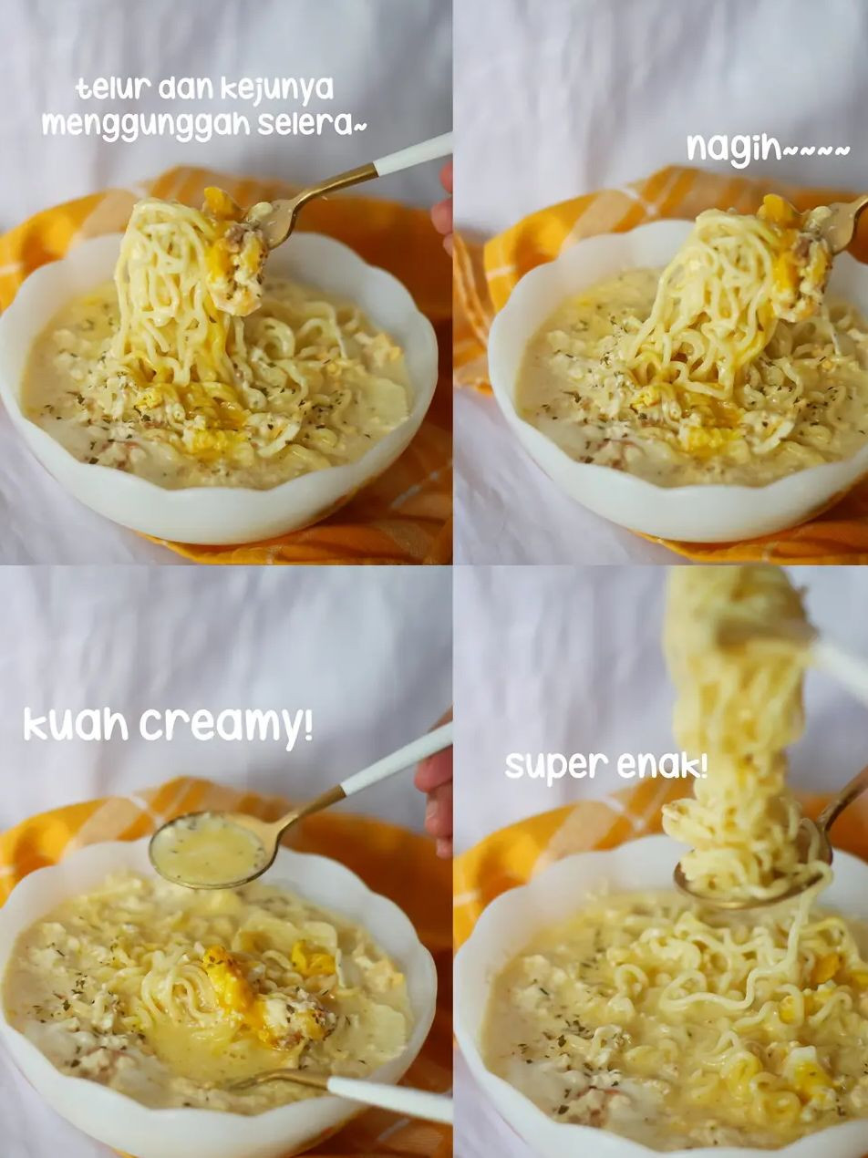 Mie Susu Creamy Indomie Kari Ayam với trứng và phô mai