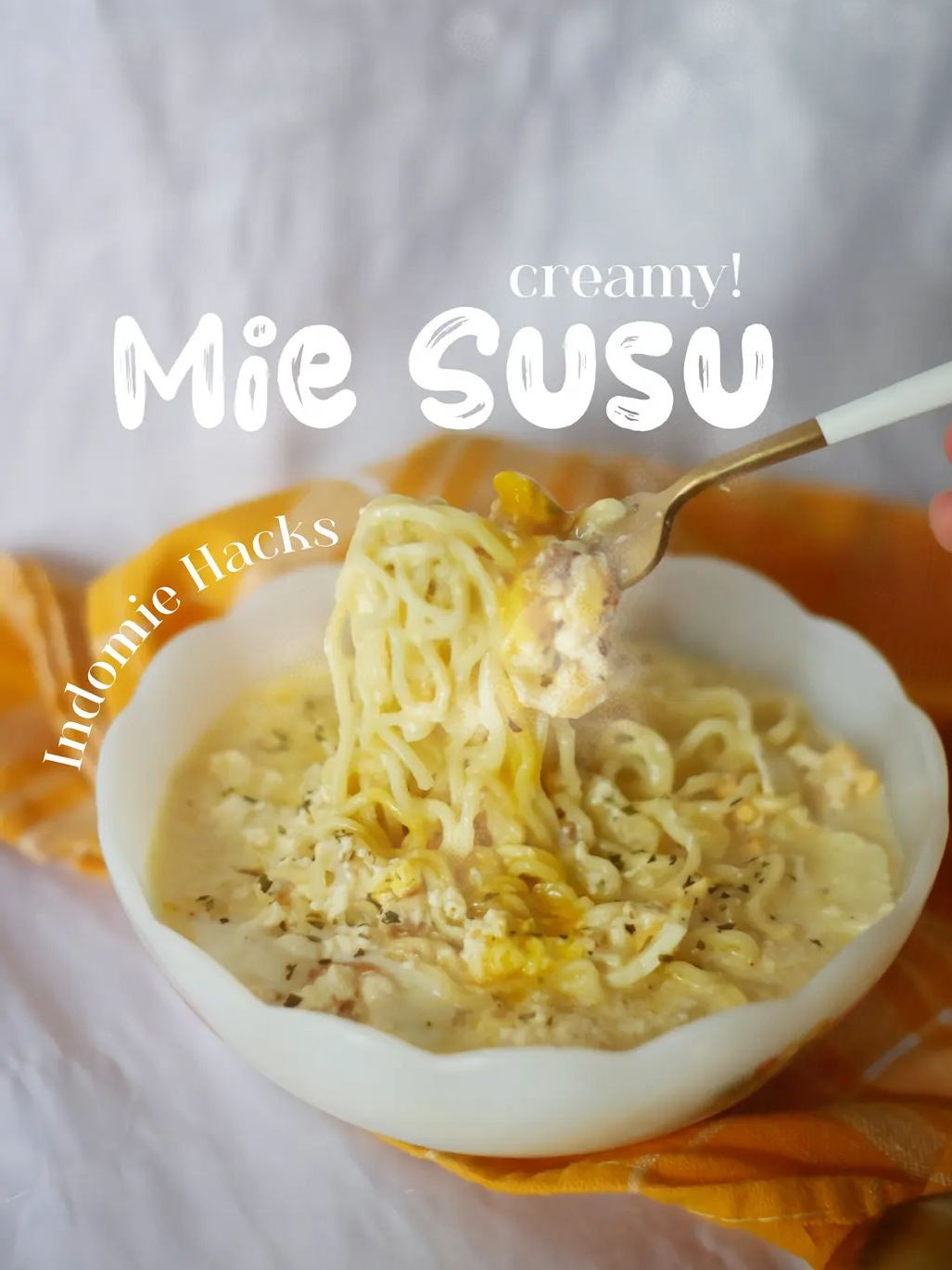 Mie Susu Creamy Indomie Kari Ayam với trứng và phô mai
